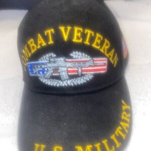 Combat Veteran U.S. Military Hat - Black